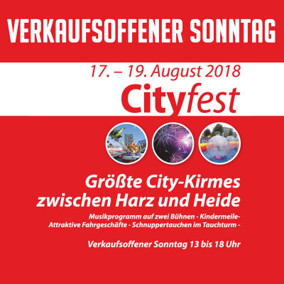 17. - 19. August 2018 | Cityfest mit verkaufsoffenem Sonntag - 17. - 19. August 2018 | Cityfest mit verkaufsoffenem Sonntag