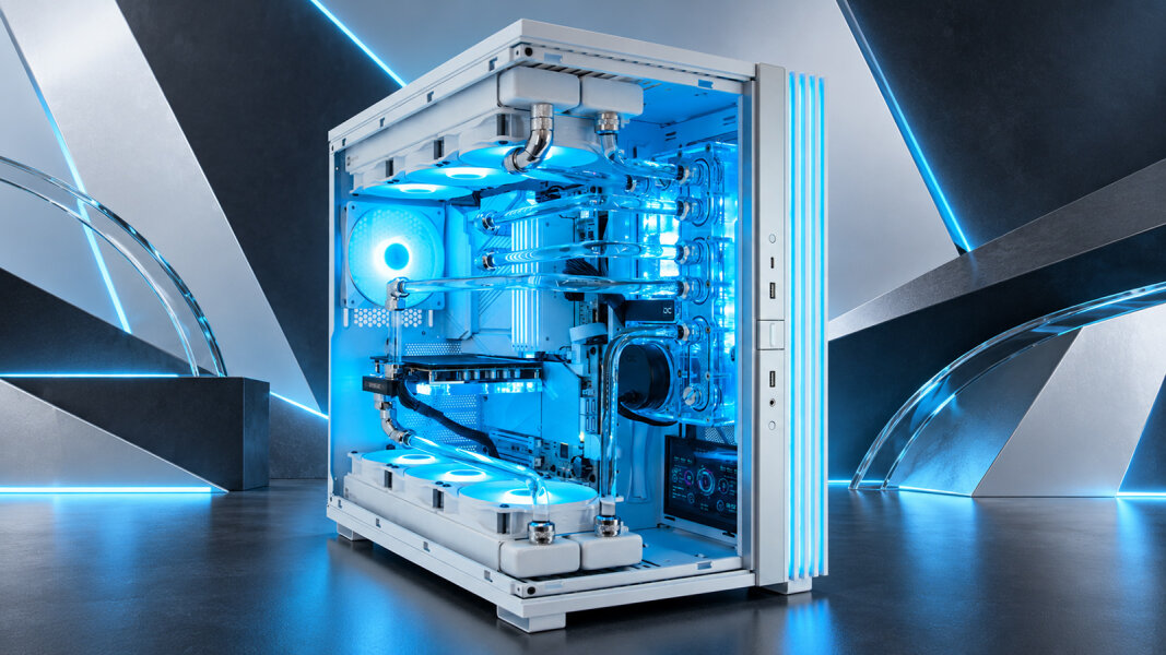 Fertiger High-End-PC mit Custom-Wasserkühlung
