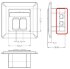 CAT 6 Anschlussdose 2-fach inkl. Aufputzmontage-Rahmen