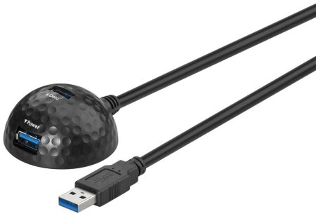 Goobay Kabel USB 3.0 Verlängerung 1.5m mit Standfuß