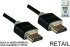 DINIC Monaco Range Super Slim HDMI 1.4 Kabel 1m St./St., schwarz