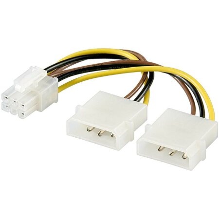 Goobay PCI-E Stromadapter 2x 5,25" > PCI-E 6Pin