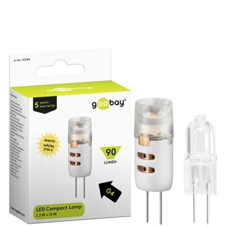 Goobay LED Kompaktlampe G4 warm-weiß 1,2W