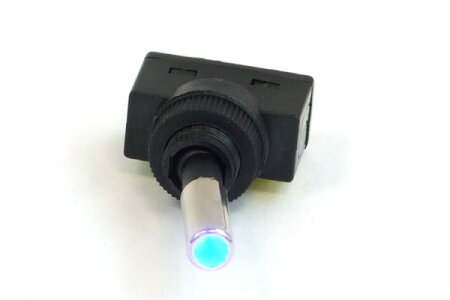 Phobya Kippschalter - LED blau - 1-polig AN/AUS schwarz (3pin)