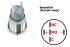 Phobya Vandalismusschalter 19mm Aluminium schwarz, grün Ring beleuchtet 5pin