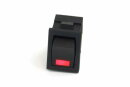 Phobya Wippschalter Eckig - LED rot - 1-polig AN/AUS schwarz (3pin)