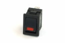 Phobya Wippschalter Eckig - LED rot - 1-polig AN/AUS...
