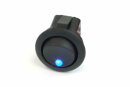 Phobya Wippschalter Rund - LED blau - 1-polig AN/AUS schwarz (3pin)