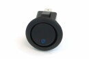 Phobya Wippschalter Rund - LED blau - 1-polig AN/AUS schwarz (3pin)