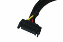 Phobya SATA Strom Y-Kabel SATA Buchse an 2x SATA Stecker 15cm - Schwarz