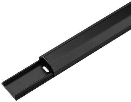 Aluminium-Kabelkanal 1,1 m 33 mm Black