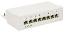 Goobay Patchpanel CAT 5e, 8 Port, weiß