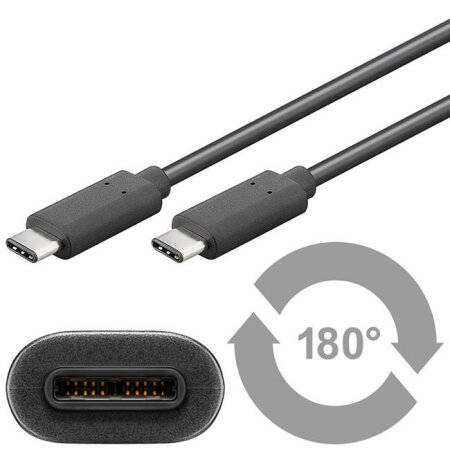Goobay Kabel USB-C > USB-C 0.5m schwarz