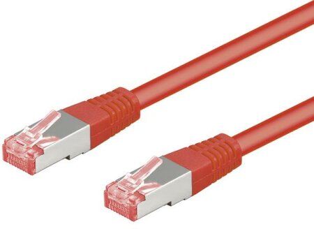 Goobay Cat6 Netzwerkkabel RJ45 S/FTP 1m, rot