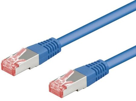 Goobay Cat 6 Netzwerkkabel RJ45 S/FTP 1m, blau