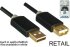 DINIC Kabel USB Verlängerung 2m A St. > A Bu., schwarz