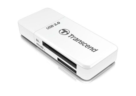 Transcend F5 USB 3.0 SD Card Reader White