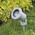 Gartenleuchte CT-GS10 silbergrau 230V, 1,5m Kabel+Erdspieß, GU10 Fassung