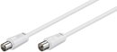 Antennenkabel IEC/Koax Stecker > Buchse 20.0m weiß