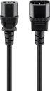 Goobay Kabel 230V Kaltgeräte Verlängerung 2.0m, schwarz