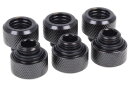 Alphacool Eiszapfen 13mm HardTube Anschraubtülle G1/4 - Deep Black Sixpack