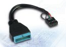 Inter-Tech USB 2.0 9-Pin > USB 3.0 19-Pin Adapter intern
