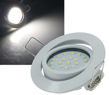 LED-Einbauleuchte "Flat-26" neutralweiß 80x26mm, 4W, 350lm, weißes Gehäuse