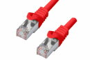 DINIC Cat 6 Netzwerkkabel RJ45, S/FTP (PiMF), 0,5m, rot