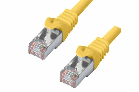 DINIC Cat 6 Netzwerkkabel RJ45, S/FTP (PiMF), 1m, gelb