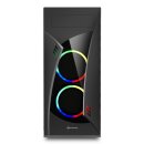 Sharkoon Night Shark RGB, Lüfter LED RGB, Glasfenster