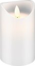 Goobay LED Echtwachs-Kerze weiß, 7,5x12,5 cm