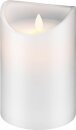 Goobay LED Echtwachs-Kerze weiß, 10x15 cm
