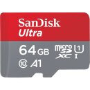 SanDisk Ultra microSDXC 64GB inkl. Adapter, UHS-I U1, A1,...