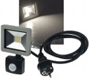LED-Fluter SlimLine "CTF-SLT10 PIR" 10W, IP44, 750lm, 4200K, Bewegungsmelder