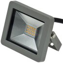 LED-Fluter SlimLine "CTF-SLT 10" silber 10W, 720lm, 3000K, warmweiß, IP44