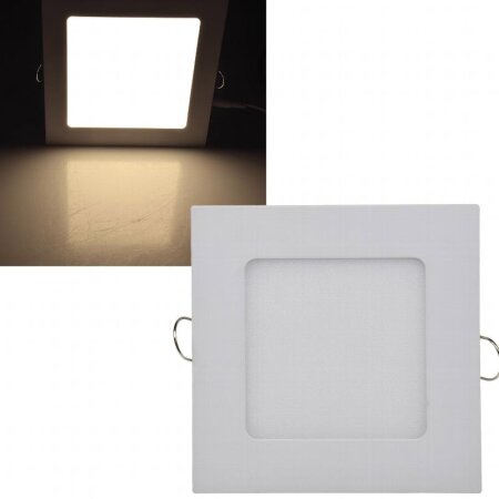 LED Licht-Panel "QCP-12Q", 12x12cm 230V, 6W, 420 Lumen, 2900K / warmweiß