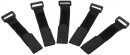 Klettband mit Öse, 5er Pack 15x2cm, schwarz