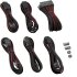 CableMod PRO ModMesh Cable Extension Kit, schwarz/blutrot