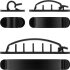 Goobay Kabel Management Clip Set, schwarz