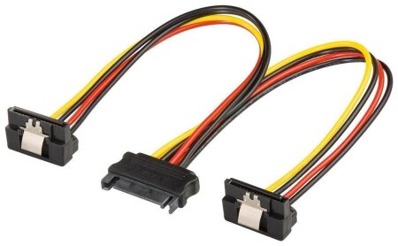 SATA Stromadapter 90° 2x St./Bu.