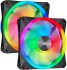 Corsair iCUE QL140 RGB PWM Dual Fan Kit with Lighting Node CORE, 140mm, 2er-Pack, LED-Steuerung