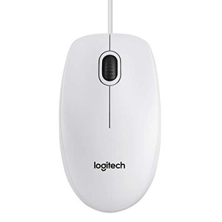 Logitech B100 Optical Mouse White, USB