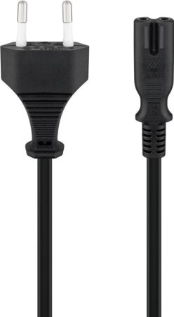 Goobay Kabel 230V Eurostecker > Euro-8 Kleingeräte Bu. 5.0m