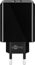 Goobay Dual-USB Schnellladeger&auml;t QC3.0 28W schwarz