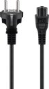 Goobay Kabel 230V Schuko > C5 Euro-3 schwarz 1.8m