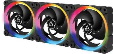 Arctic BioniX P120 ARGB, 120mm, 3er-Pack, LED-Steuerung, Fernbedienung
