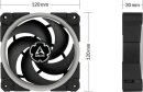 Arctic BioniX P120 ARGB, 120mm, 3er-Pack, LED-Steuerung, Fernbedienung