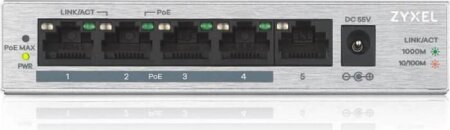 ZYXEL GS1000 Desktop Gigabit Switch, 5x RJ-45, PoE+