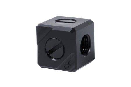Alphacool Eiszapfen Anschlussterminal 5-Fach G1/4 IG - Black Acetal