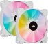 Corsair iCUE SP140 RGB Elite White Dual Fan Kit, 140mm, 2er-Pack, LED-Steuerung